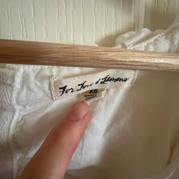 For Love And Lemons White Lace Crop Top - Picture 3 of 3